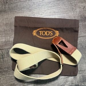 Tod's Men's Beige and Brown Belt Bag